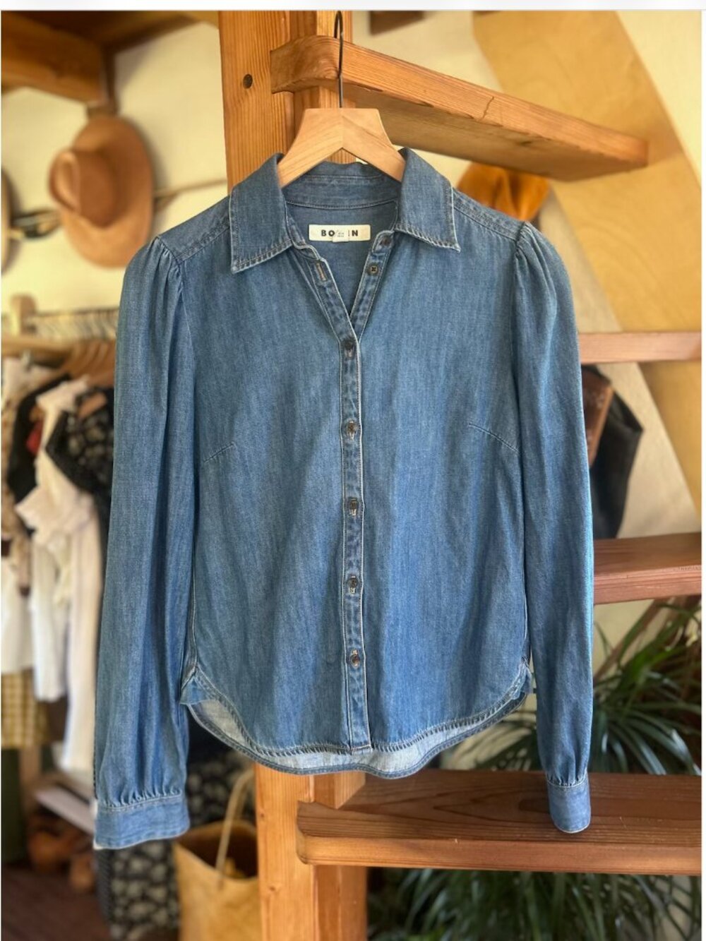 Boden Cara Denim Shirt Size 2 - Picture 2 of 4